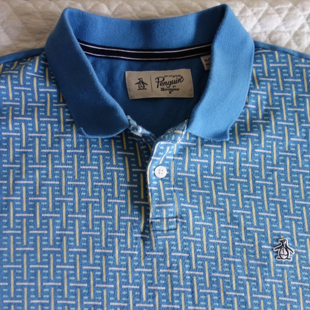 AN ORIGINAL PENGUIN by MUNSINGWEAR Blue Polo Shirt – Mens XL